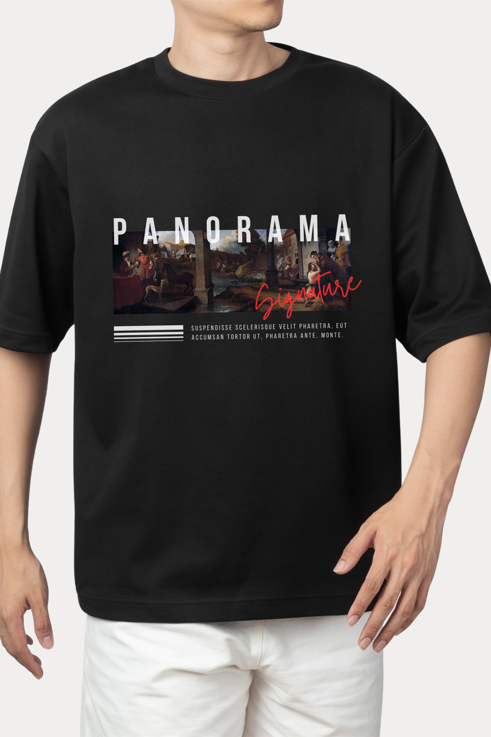 Men's Panorama Signature Oversized T-Shirt - Image 4