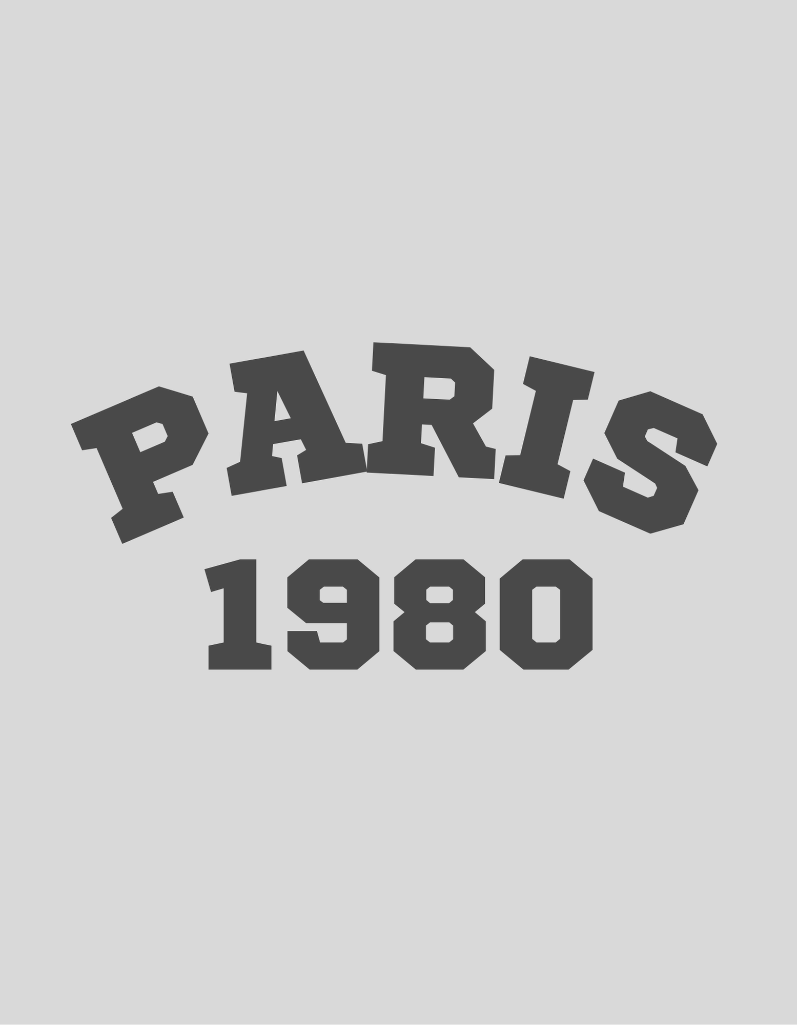 Men's Paris 1980 Oversized T Shirt - Image 3