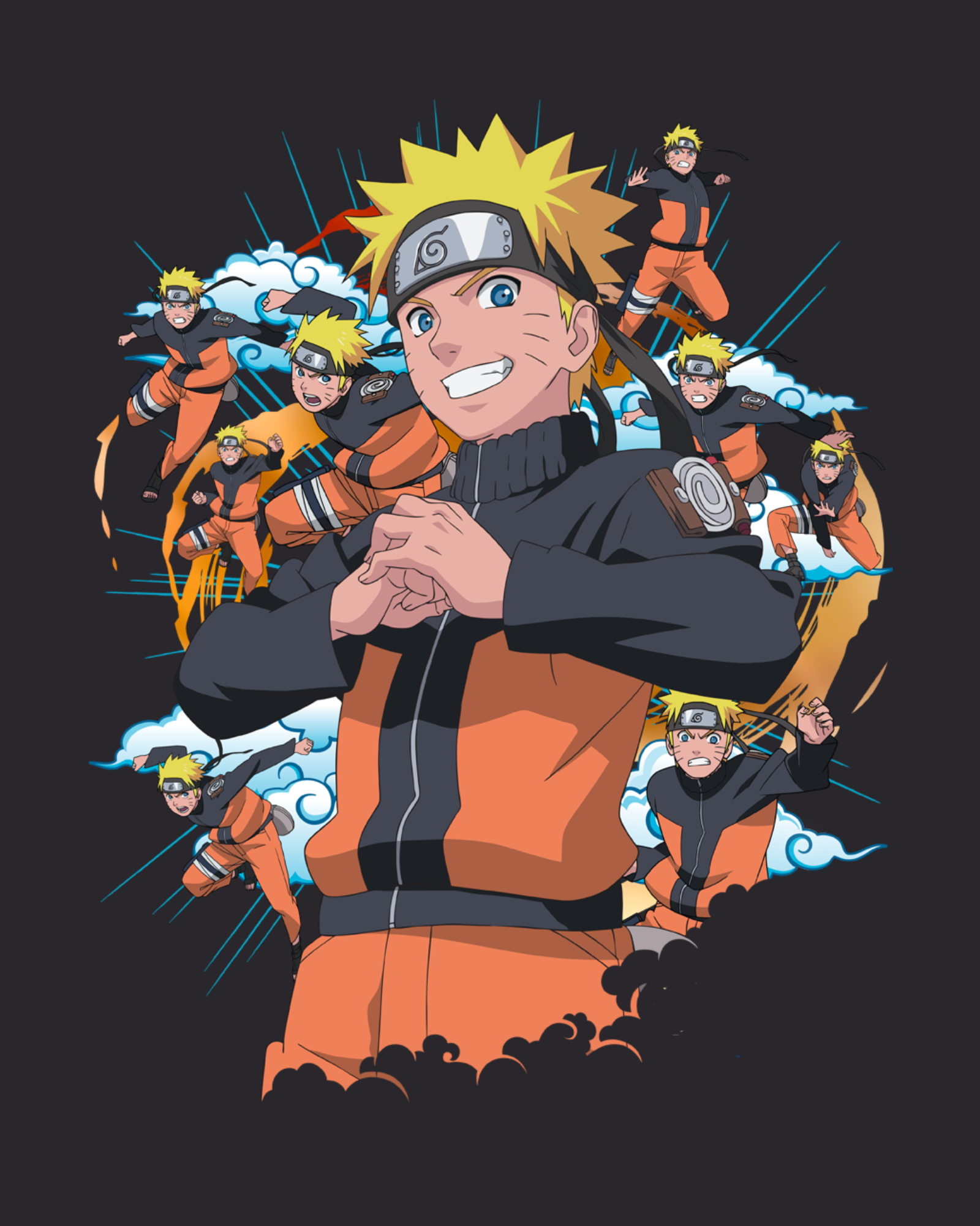 Men's Naruto Shippuden Character Oversized T-Shirt - Image 4