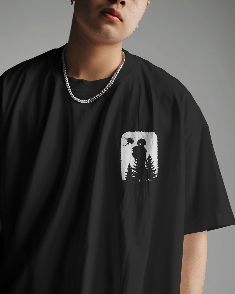Men's Explore Adventure Graphic Oversized T Shirt - Image 2