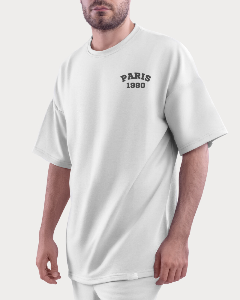 Men's Paris 1980 Oversized T Shirt - Image 2