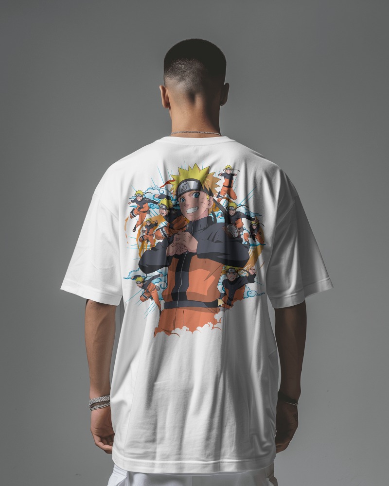 Men's Naruto Shippuden Character Oversized T-Shirt