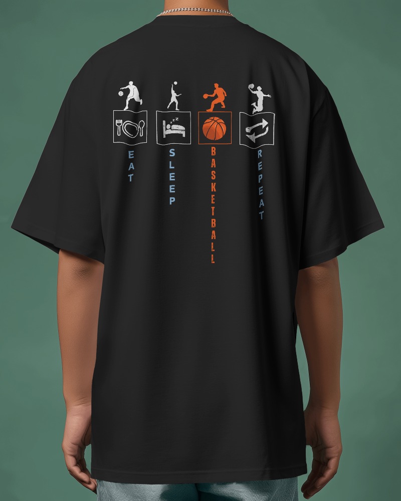 Men's Basketball Life Routine Oversized T-Shirt