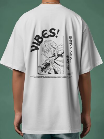 Men's VIBES! Graphic Oversized T Shirt
