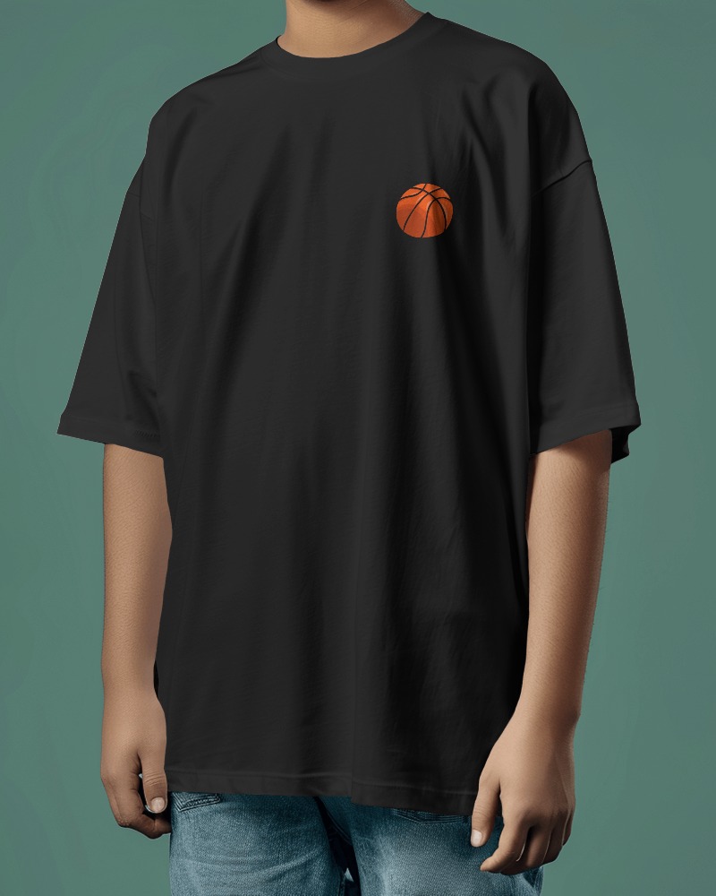 Men's Basketball Life Routine Oversized T-Shirt - Image 2