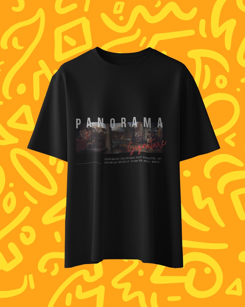 Men's Panorama Signature Oversized T-Shirt - Image 2