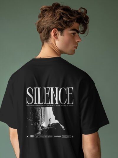Men's Silence Authority Graphic Oversized T Shirt